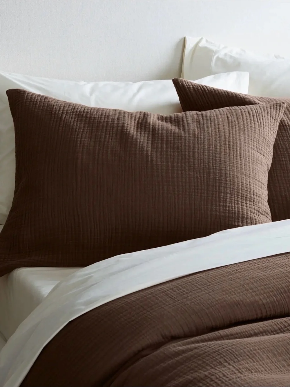 NWT Quince Airy Gauze King Duvet Cover Set in Chocolate (includes dust bag)